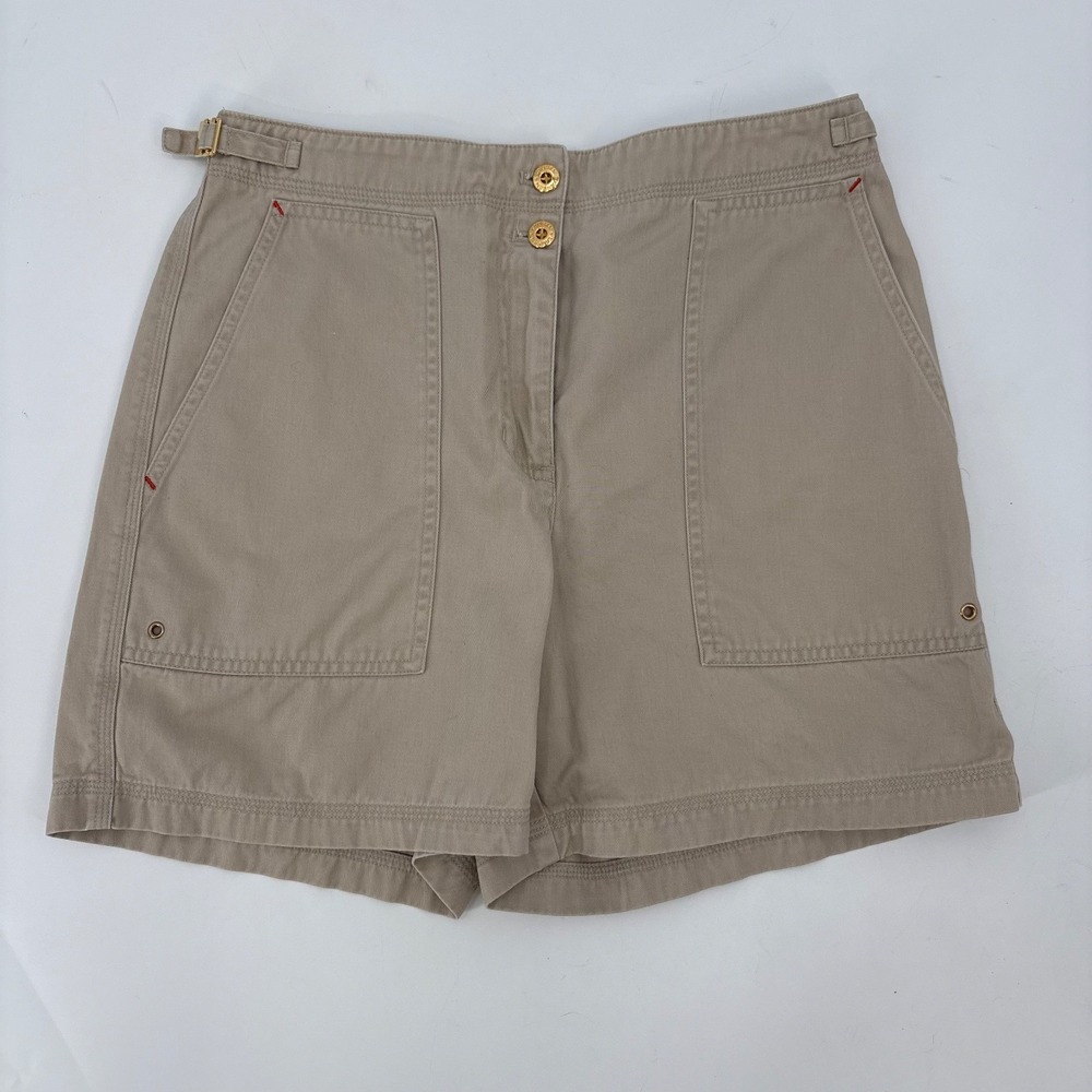 Lauren Ralph Lauren Womens Size 4 Y2K Chino Shorts Beige Big Pockets